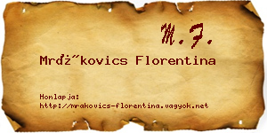 Mrákovics Florentina névjegykártya